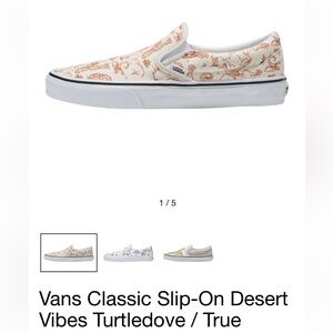 Vans Classic Slip-Ons Desert Vibes Turtledove/True White Womens 11 Like new!